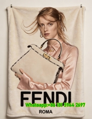 Fendi Roma Blush Pink Luxury Flannel Throw Blanket IMG_9636